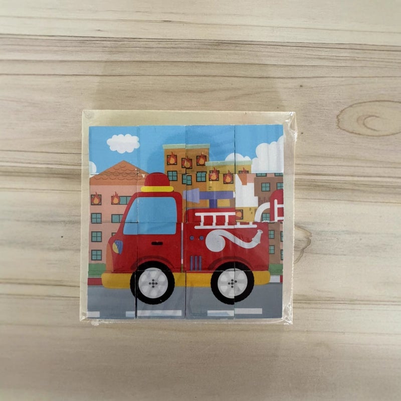 New 3D Stereo Six-Sided Painting 12-Piece Wooden Puzzle Building Blocks 3-6-7-Year-Old Kidsren'S Kindergarten Educational Toys - Image 4